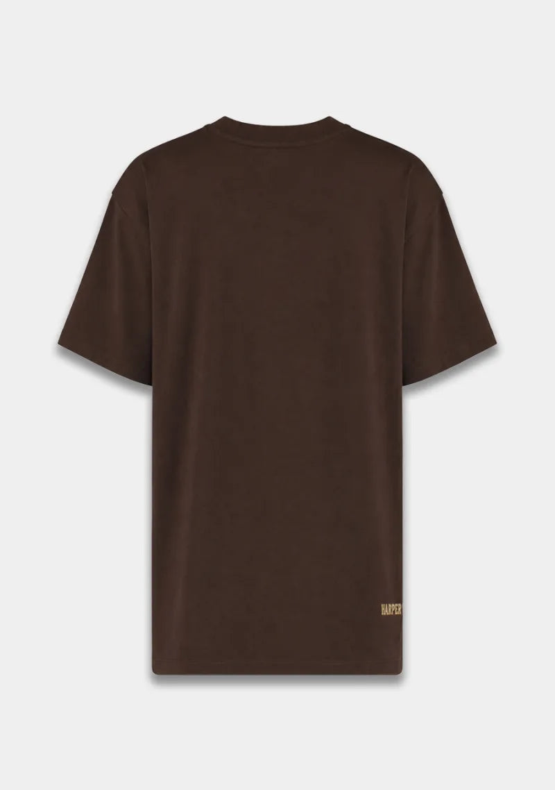 Moody T-Shirt van Harper & Yve, kleur Hot Fudge
