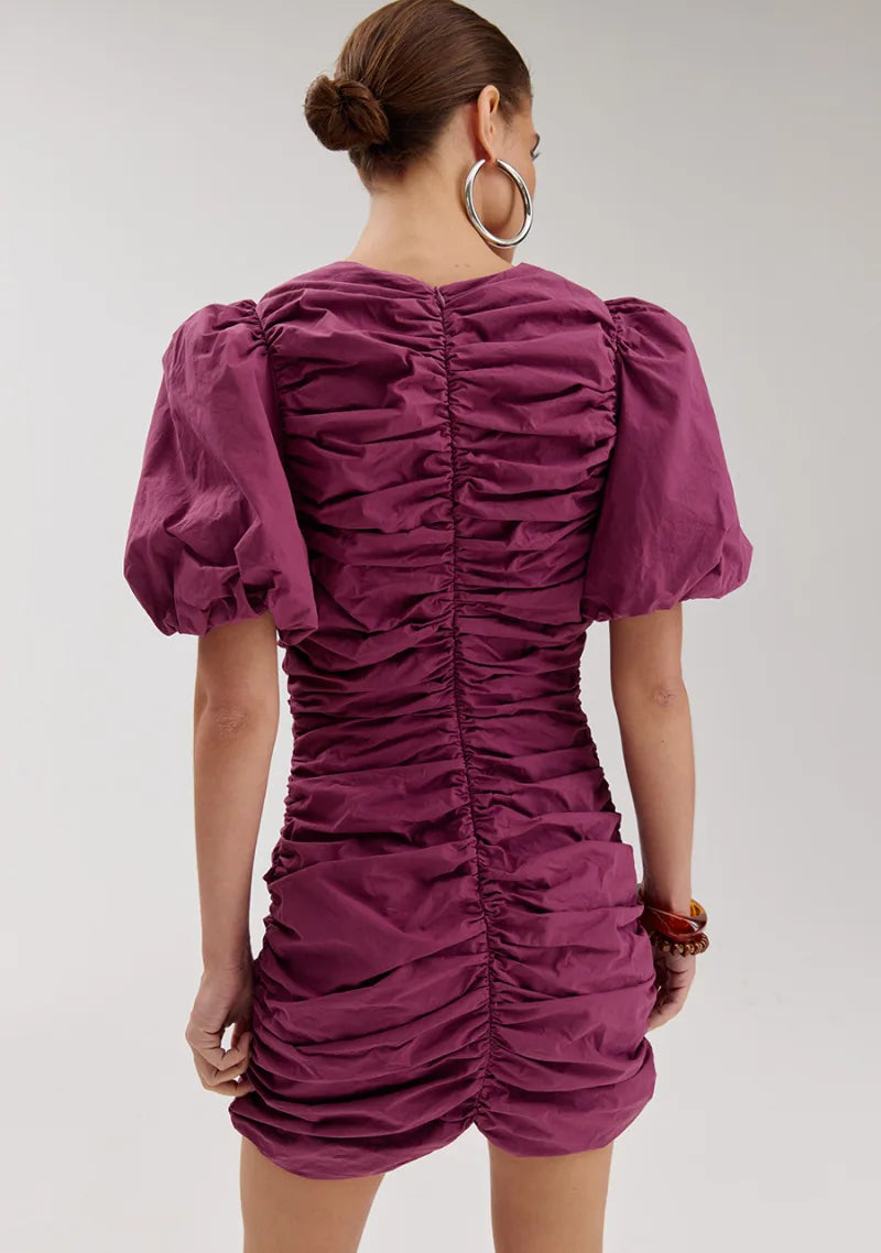 Jurk Nils van Harper & Yve, kleur Cassis