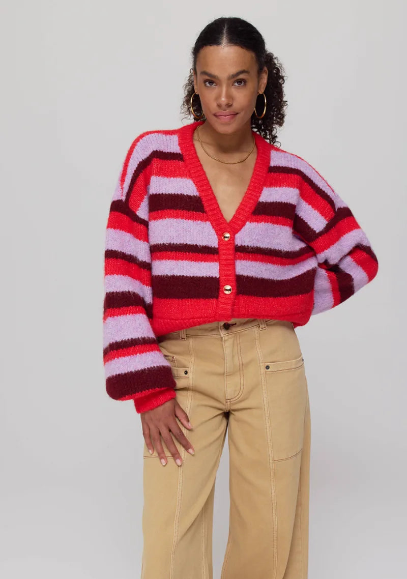Vest Noor van Harper & Yve, kleur Stripe Muli Lila Love