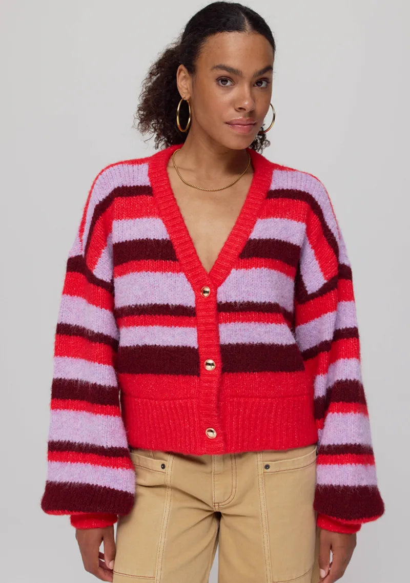 Vest Noor van Harper & Yve, kleur Stripe Muli Lila Love