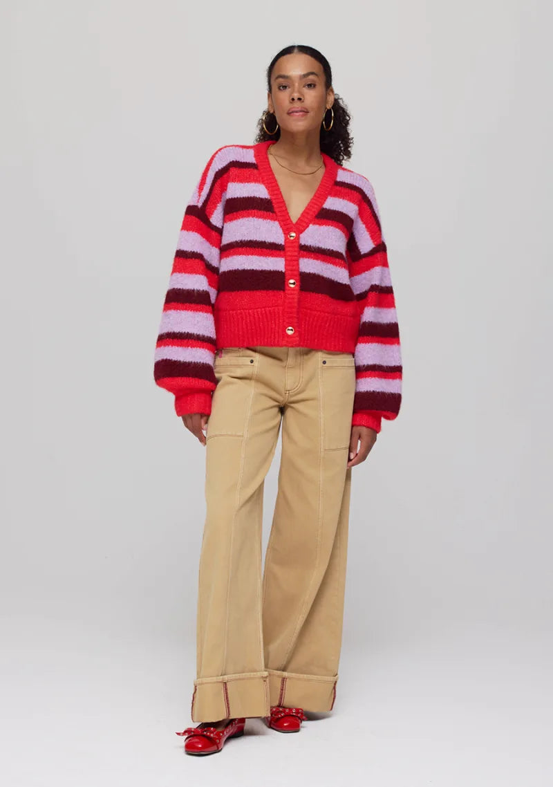 Vest Noor van Harper & Yve, kleur Stripe Muli Lila Love