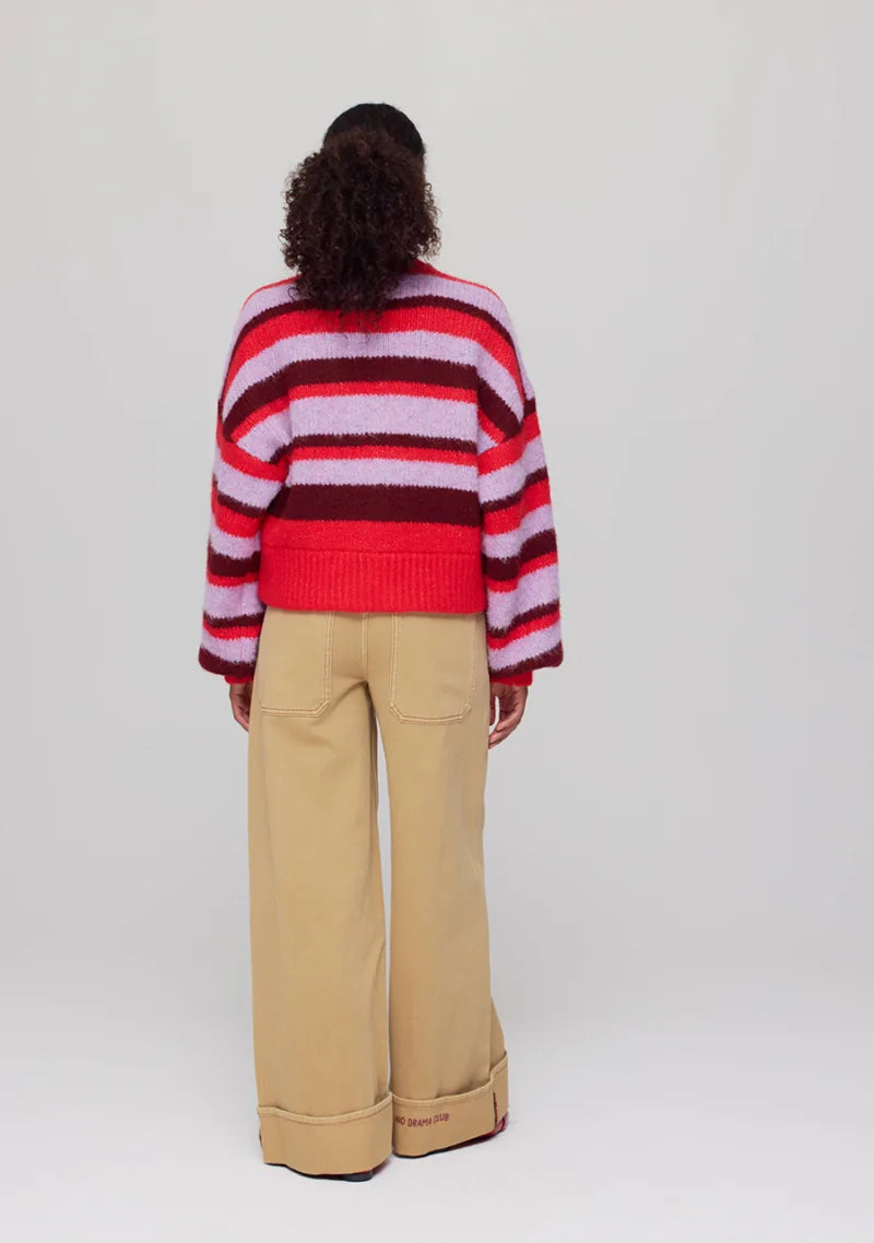 Vest Noor van Harper & Yve, kleur Stripe Muli Lila Love