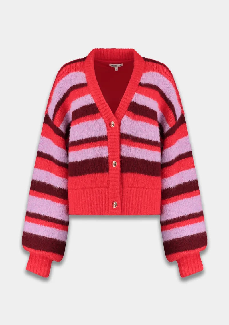 Vest Noor van Harper & Yve, kleur Stripe Muli Lila Love