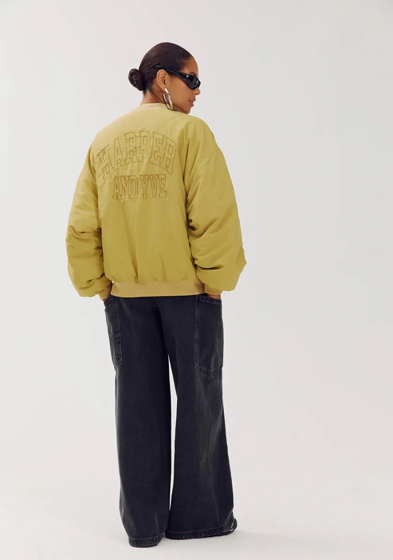 Bomberjack Nora van Harper & Yve, kleur Dirty Mustard