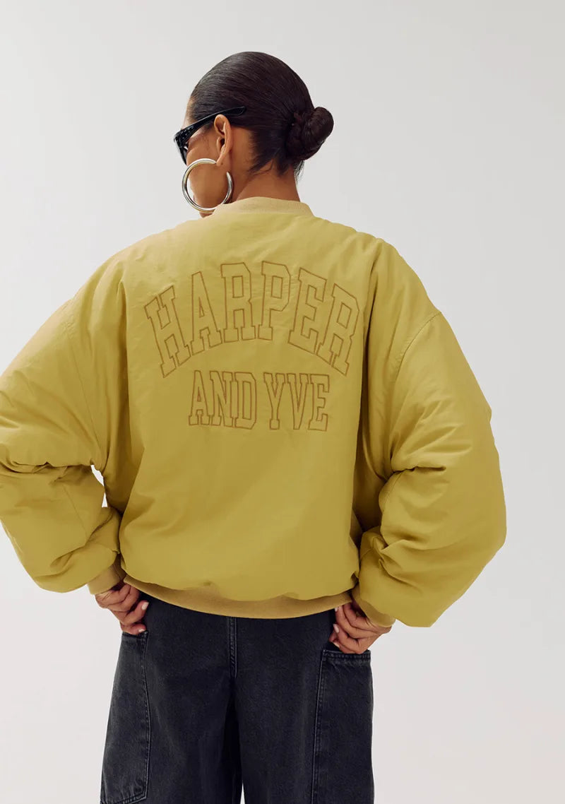 Bomberjack Nora van Harper & Yve, kleur Dirty Mustard