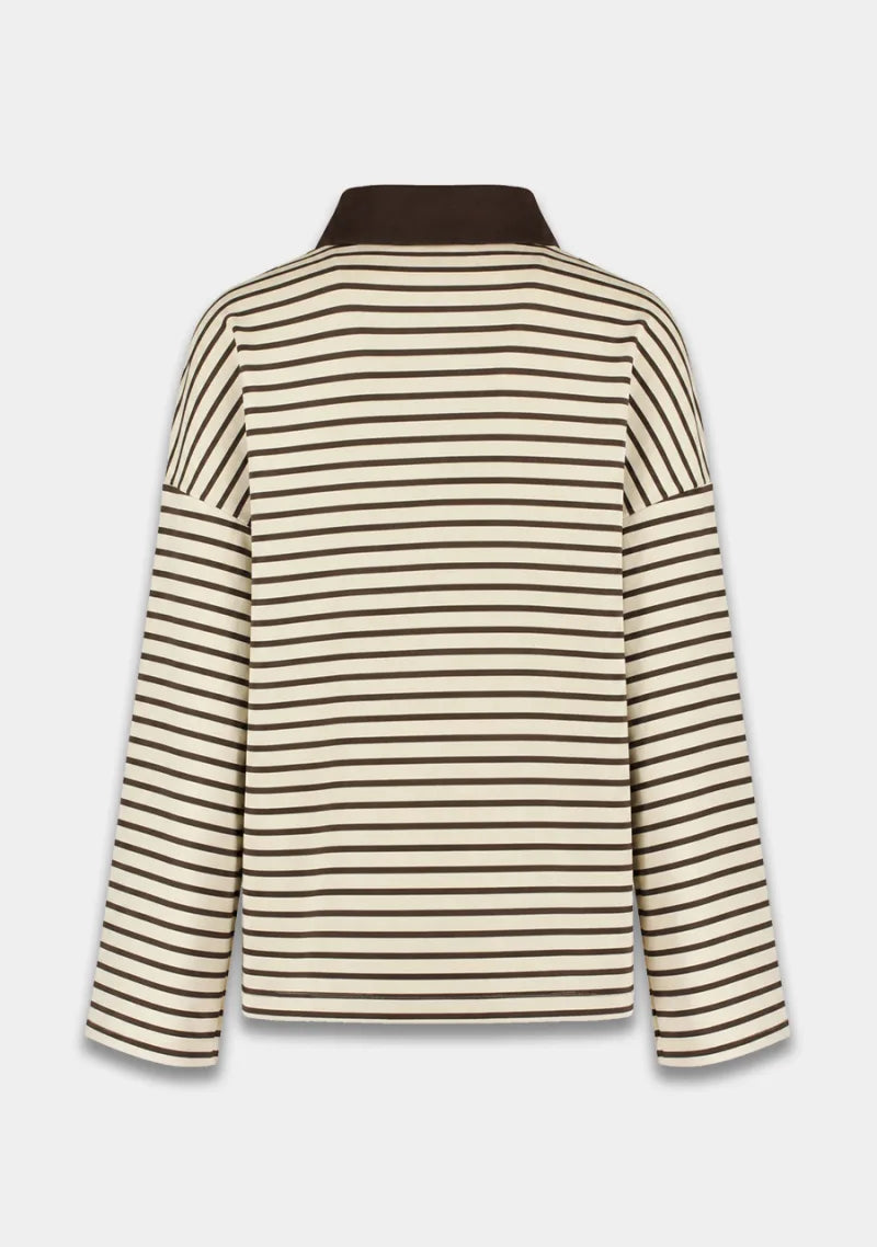Pollie Jumper van Harper & Yve, kleur Hot Fudge Stripe