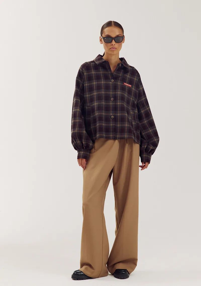 Rylee Coat van Harper & Yve, kleur Tipsy Red Check