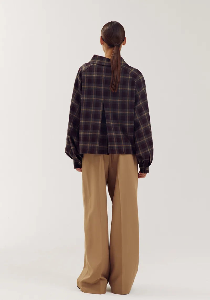 Rylee Coat van Harper & Yve, kleur Tipsy Red Check