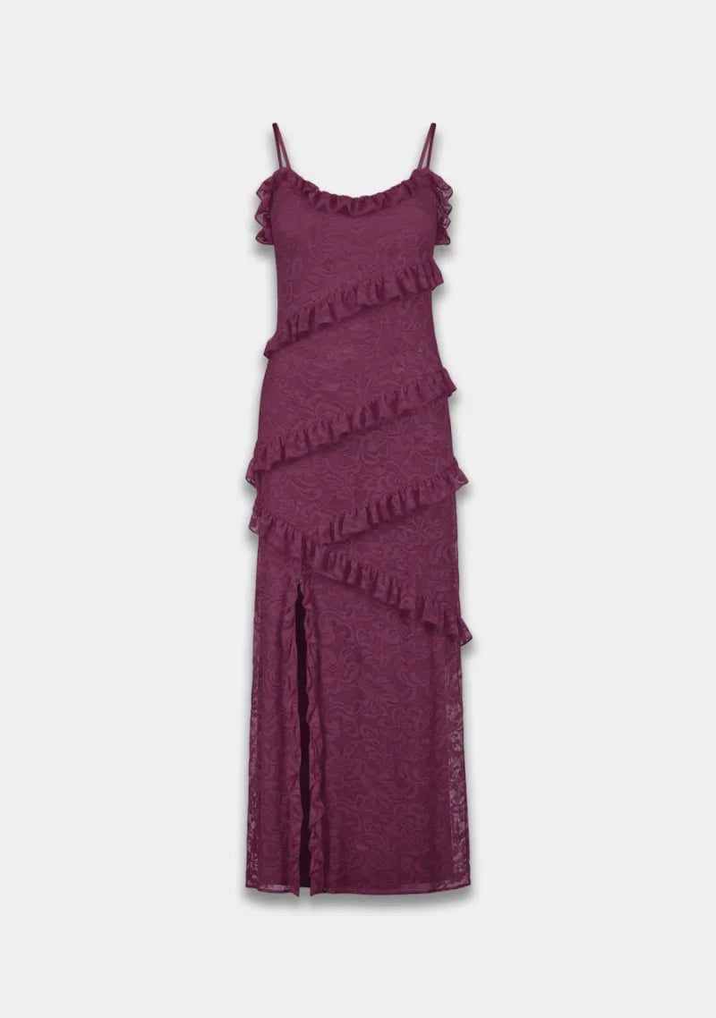 Jurk Sammie van Harper & Yve, kleur Cassis