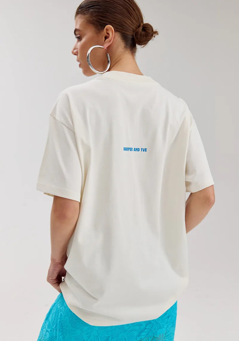 T-shirt Solysombra van Harper & Yve, kleur Ecru