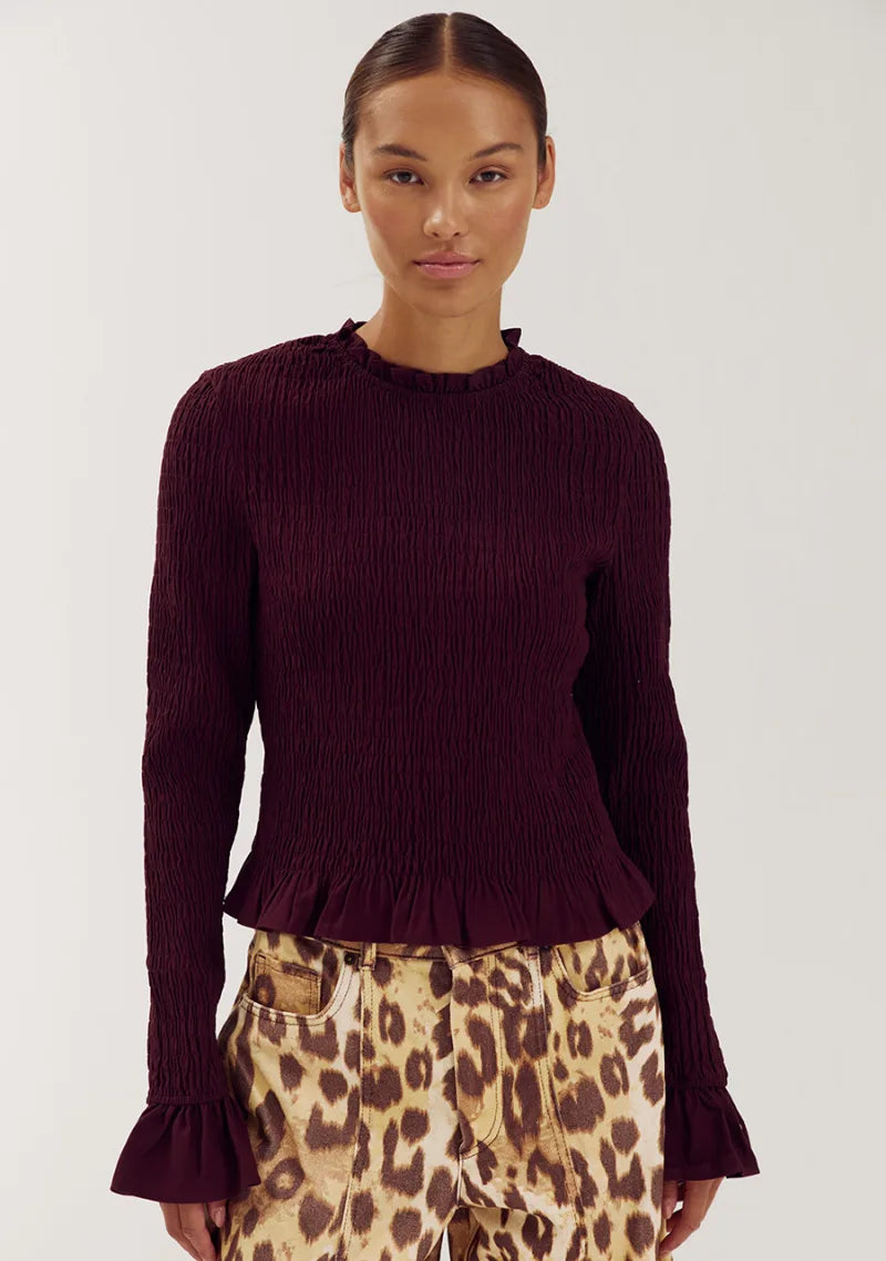 Blouse Veerle van Harper & Yve, kleur Tipsy Red