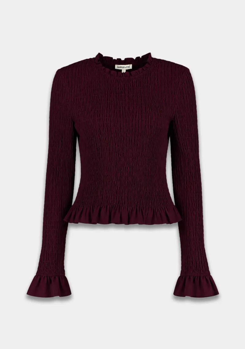 Blouse Veerle van Harper & Yve, kleur Tipsy Red