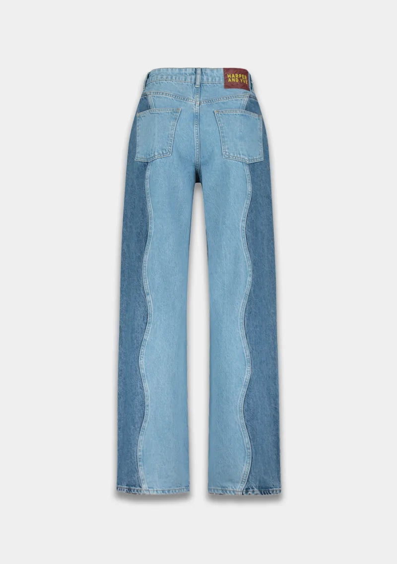 Yve Pants van Harper & Yve, kleur Light/Mid Blue