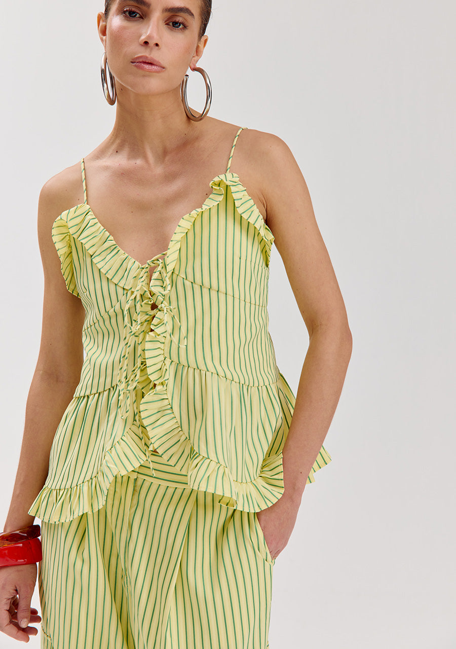 Top Maren van Harper & Yve, kleur Yellow Stripe