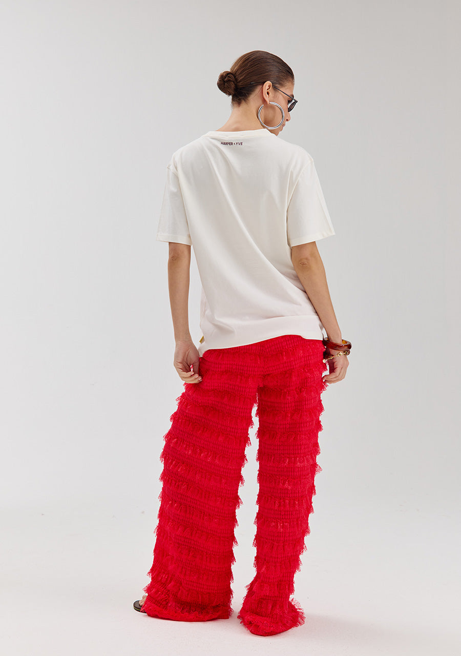 Broek Lo van Harper & Yve, kleur High Risk Red
