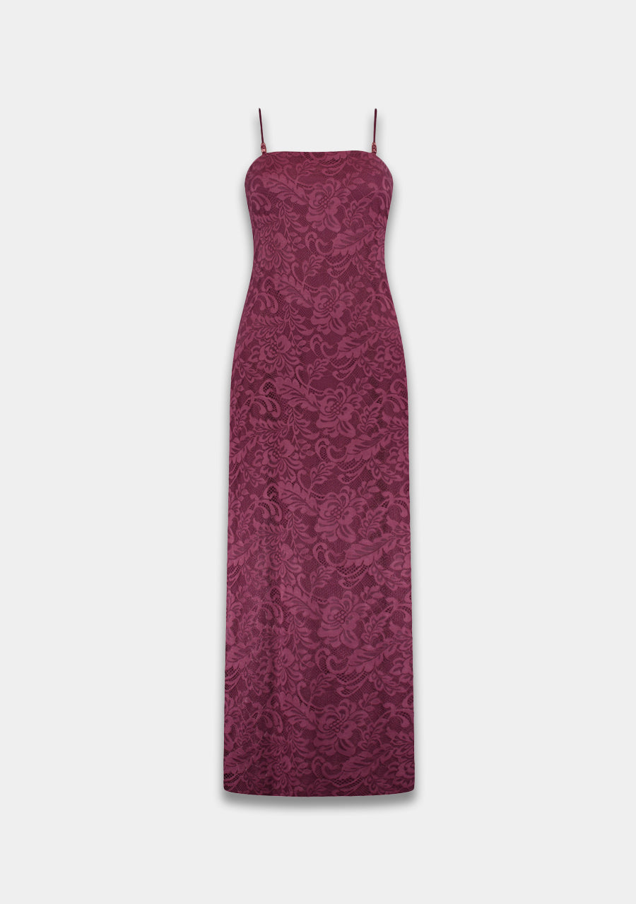 Jurk Vivien van Harper & Yve, kleur Cassis