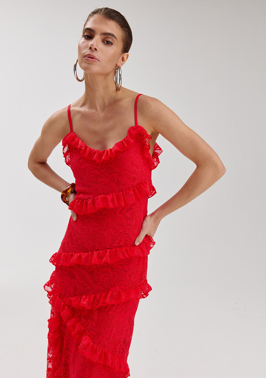 Jurk Sammie van Harper & Yve, kleur Poppy Red