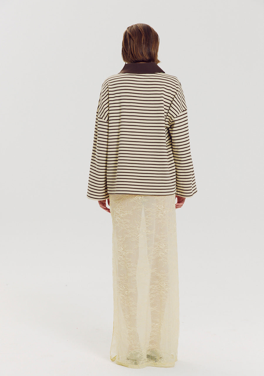 Pollie Jumper van Harper & Yve, kleur Hot Fudge Stripe
