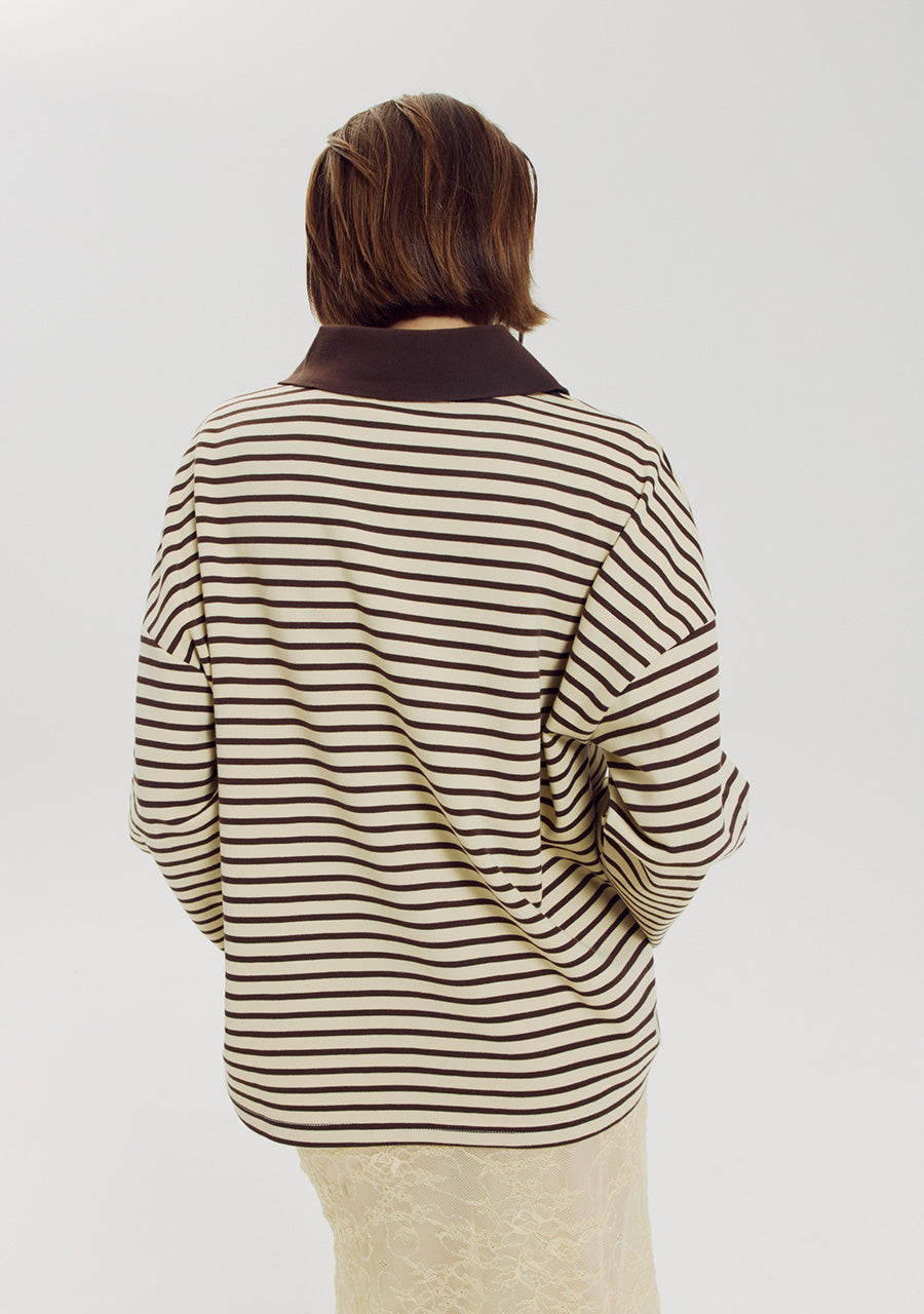 Pollie Jumper van Harper & Yve, kleur Hot Fudge Stripe