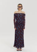 Leny Skirt van Harper & Yve, kleur Blue Polka Dot