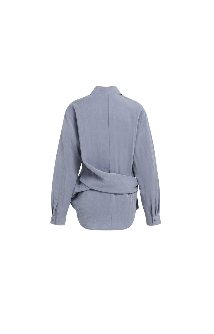 Blouse Met Knoopdetail En Lange Mouwen van YAYA, kleur Arctic Seal Grey