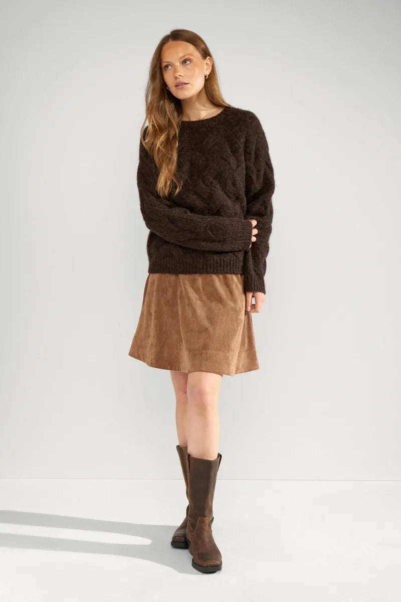 Nualmas Pullover van Nümph, kleur Black Coffee