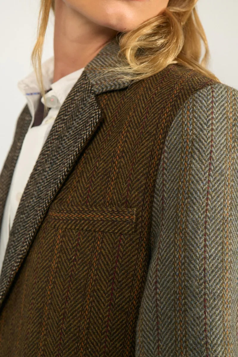 Nuavey Herringbone Blazer van Nümph, kleur Polignac