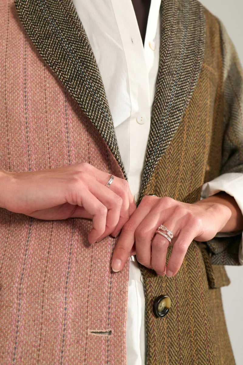 Nuavey Herringbone Blazer van Nümph, kleur Polignac
