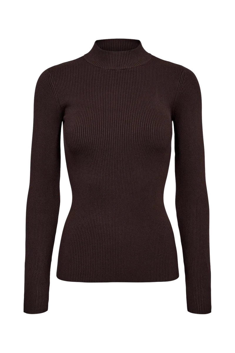 Nubia Ls Pullover van Nümph, kleur Black Coffee