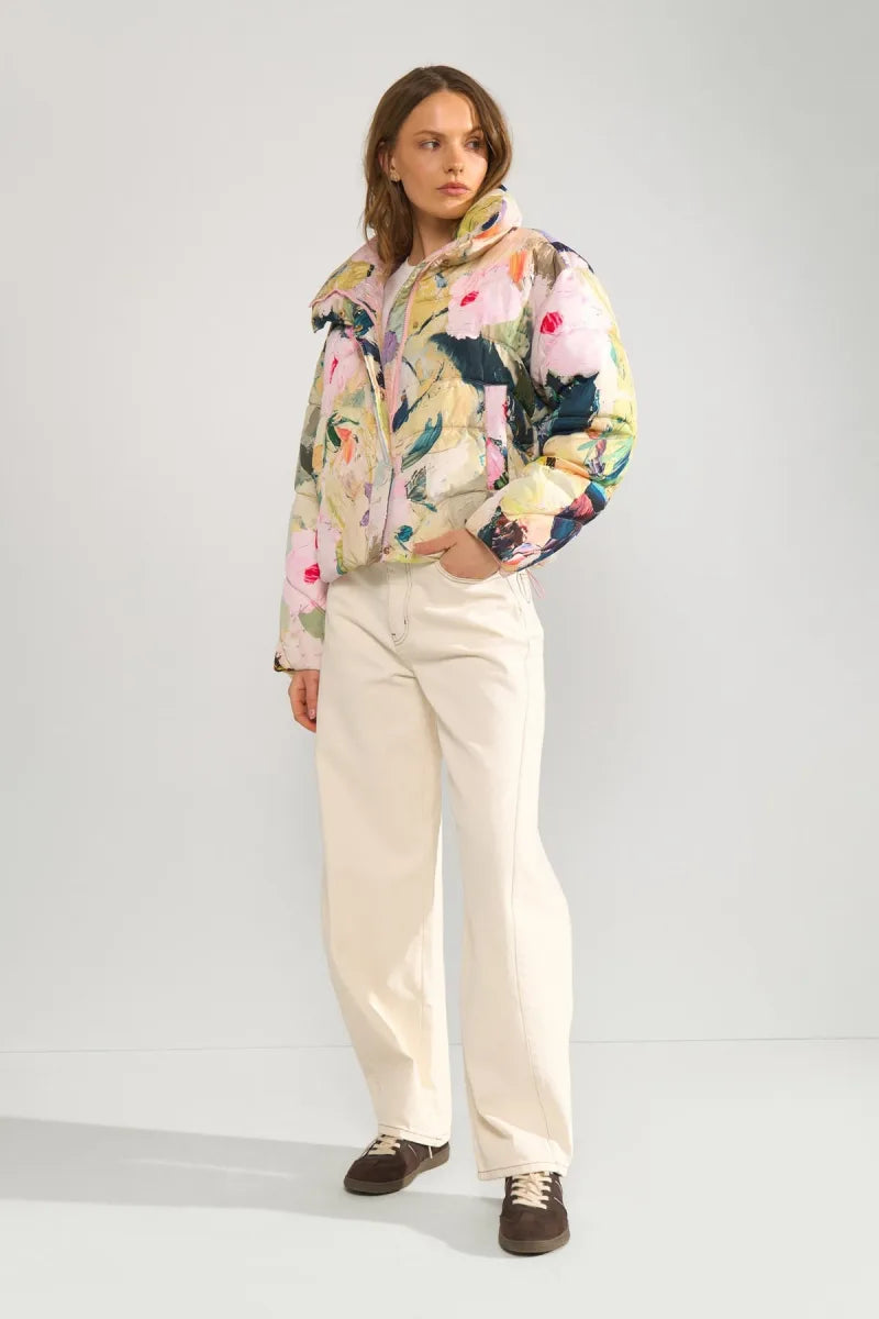 Nudagmar Short Puffer Jacket van Nümph, kleur Pink Lady