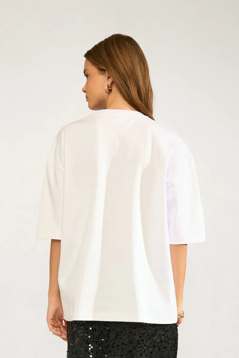 Nugira T-Shirt van Nümph, kleur Bright White