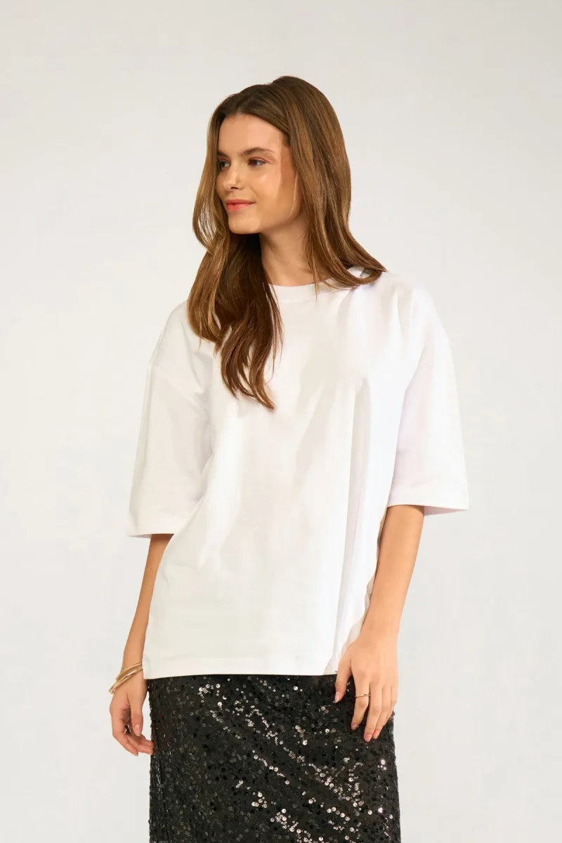 Nugira T-Shirt van Nümph, kleur Bright White
