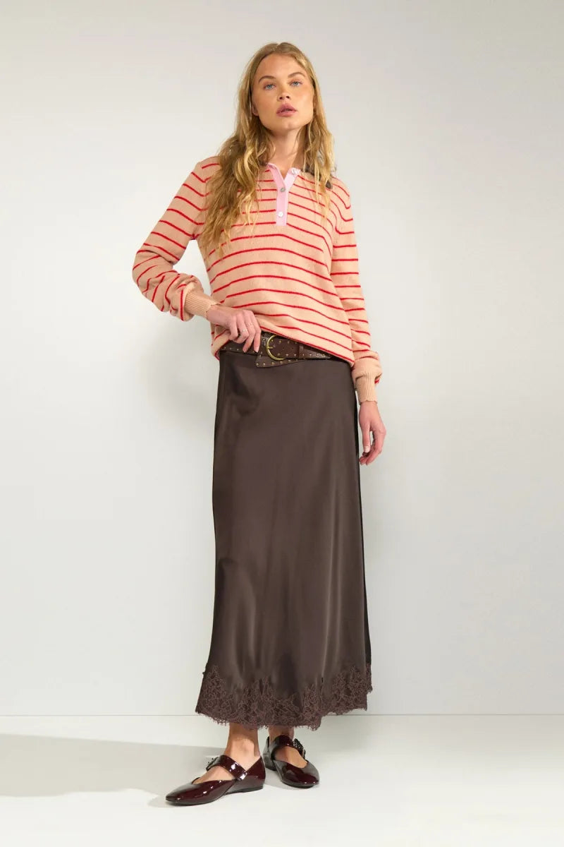 Nulucinda Stripe Pullover van Nümph, kleur Roebuck