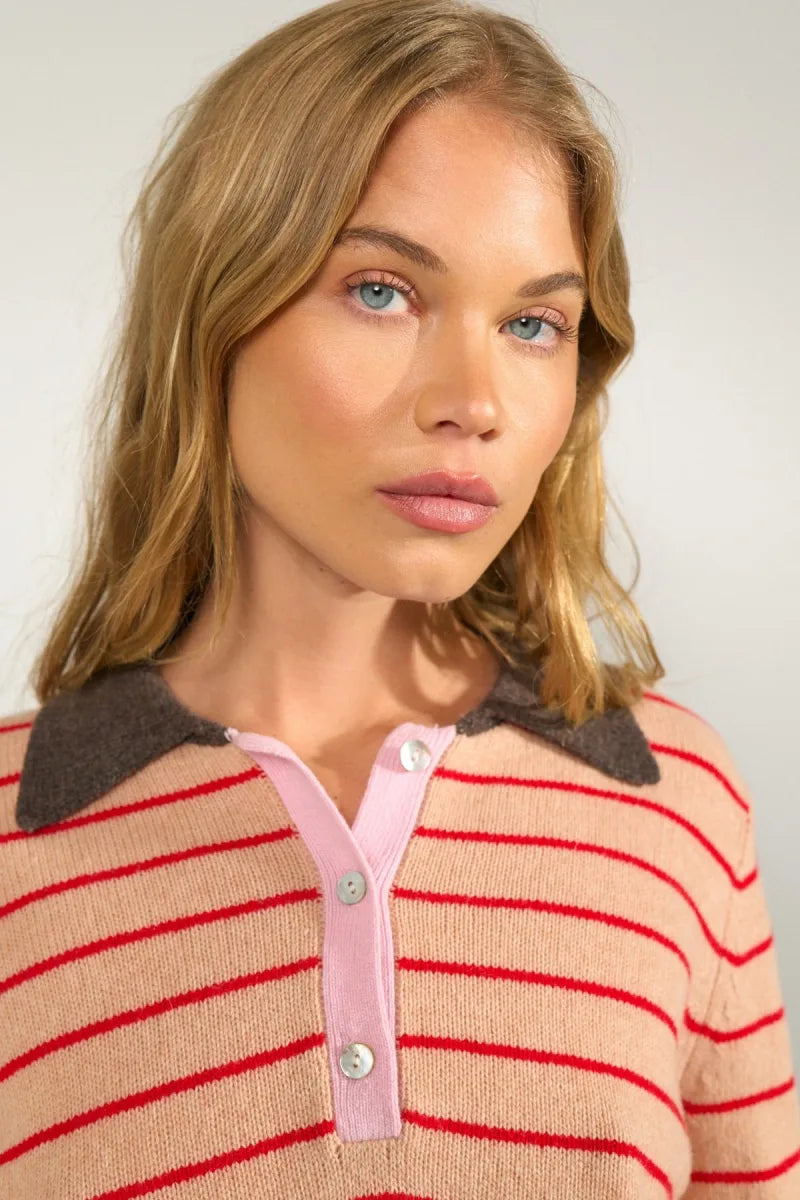 Nulucinda Stripe Pullover van Nümph, kleur Roebuck
