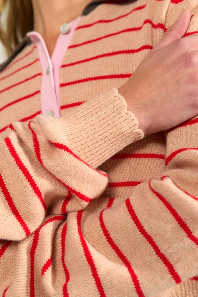 Nulucinda Stripe Pullover van Nümph, kleur Roebuck