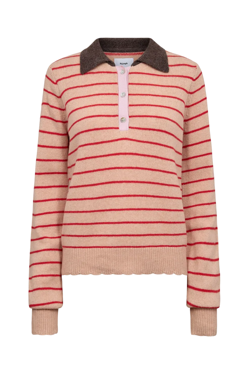 Nulucinda Stripe Pullover van Nümph, kleur Roebuck