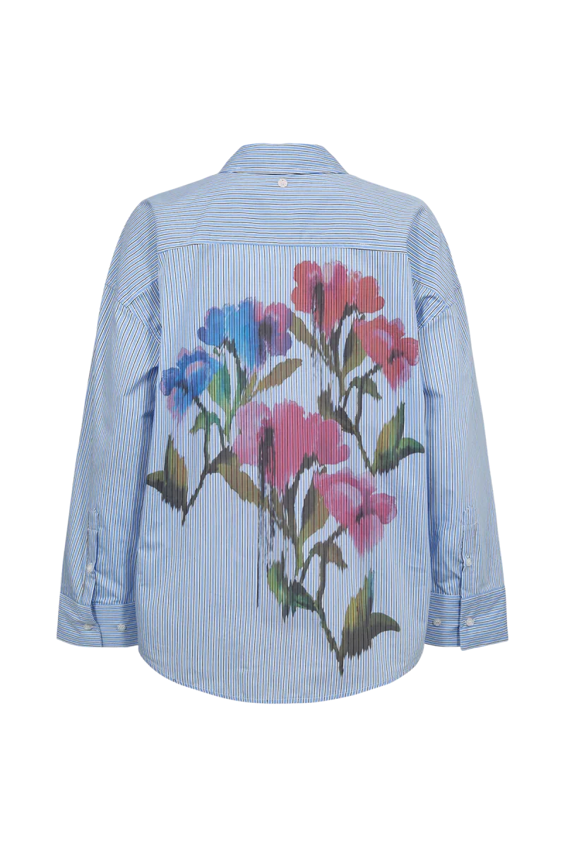 Numayana Printed Shirt van Nümph, kleur Azurine