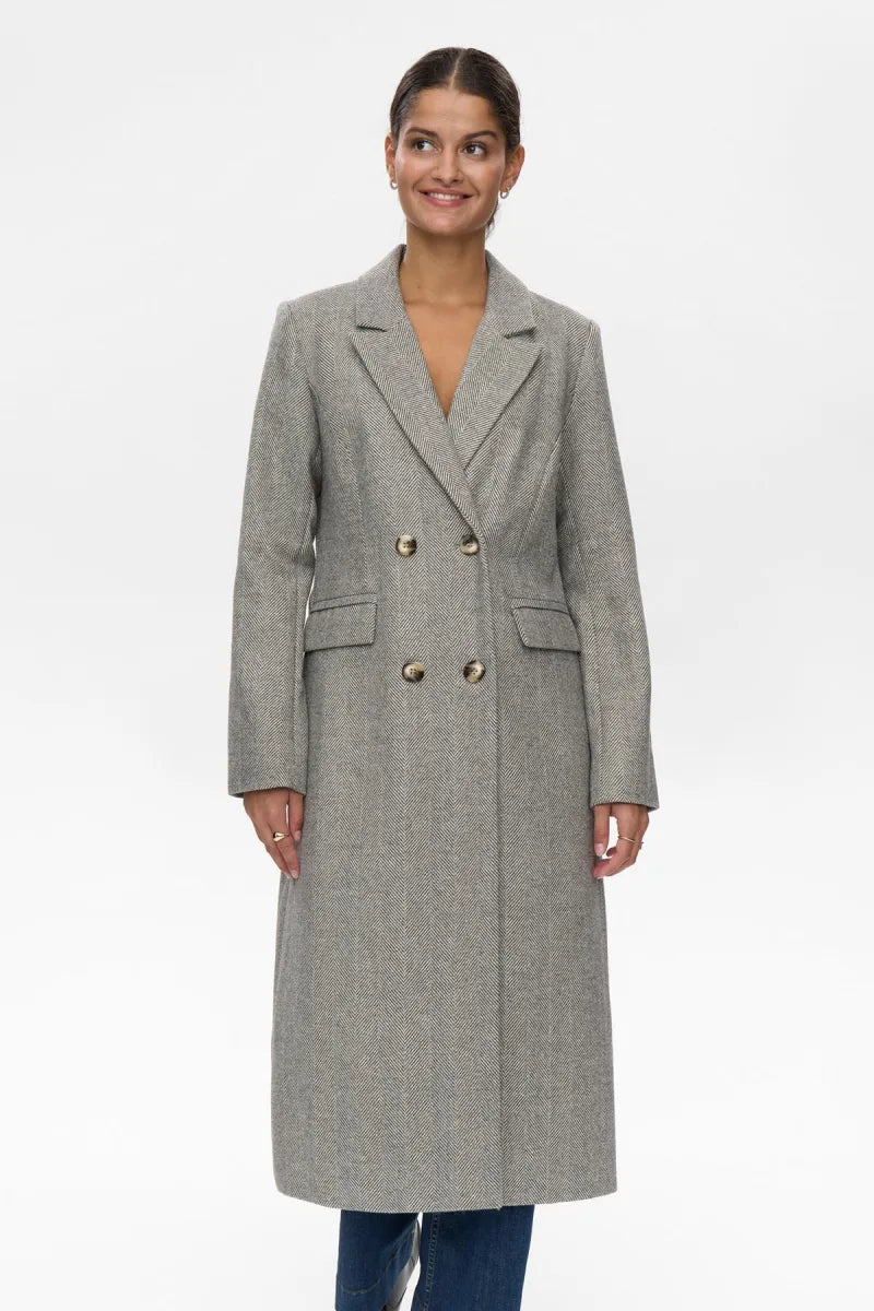 Nuraven Coat van Nümph, kleur Medium Grey Melee