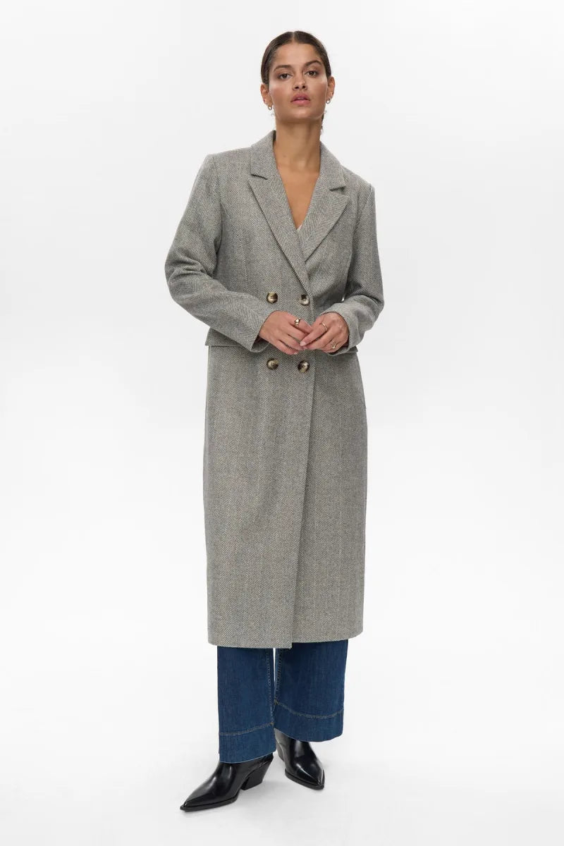 Nuraven Coat van Nümph, kleur Medium Grey Melee