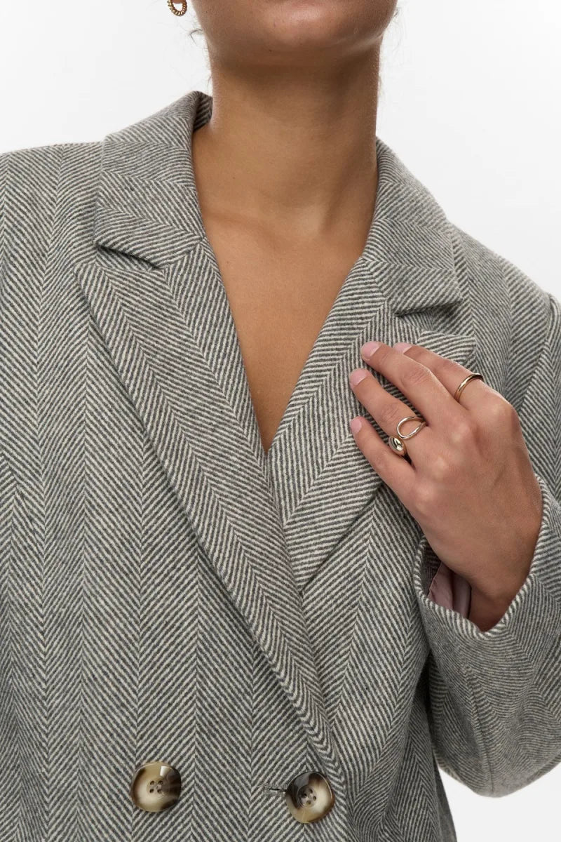 Nuraven Coat van Nümph, kleur Medium Grey Melee