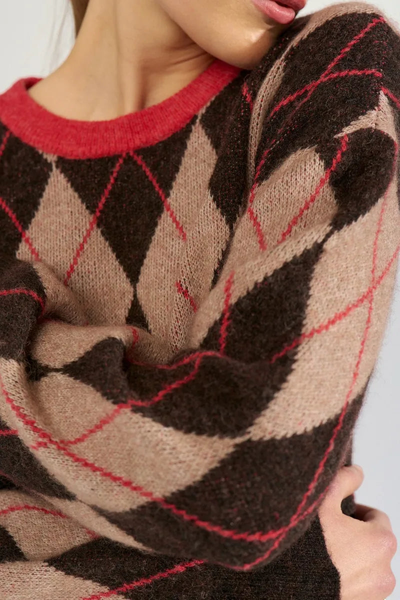 Nutikla Pullover van Nümph, kleur Goji Berry