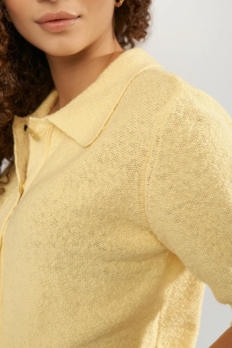 Nuzola Cardigan van Nümph, kleur Popcorn