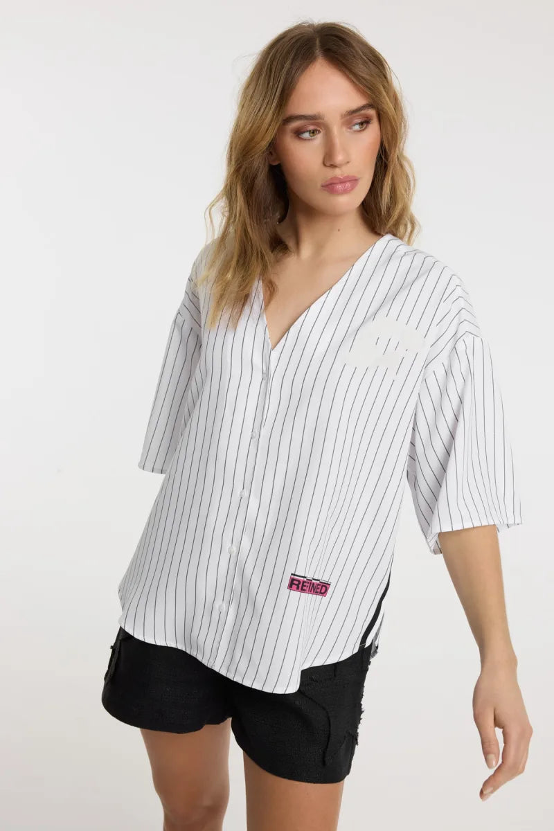 Bennie Shirt van Refined Department, kleur White