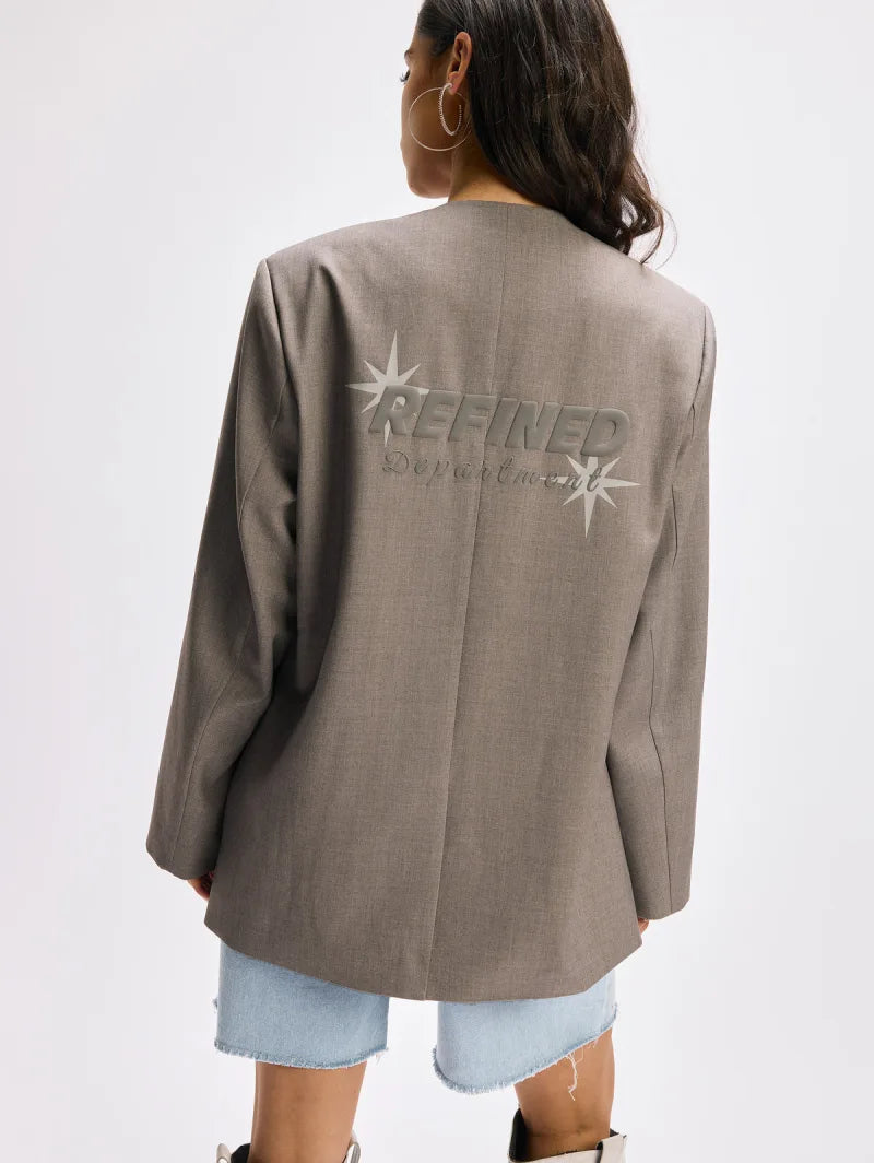 Blazer Mea van Refined Department, kleur Antra