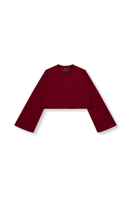 Carina Crop Top van Refined Department, kleur Bordeaux