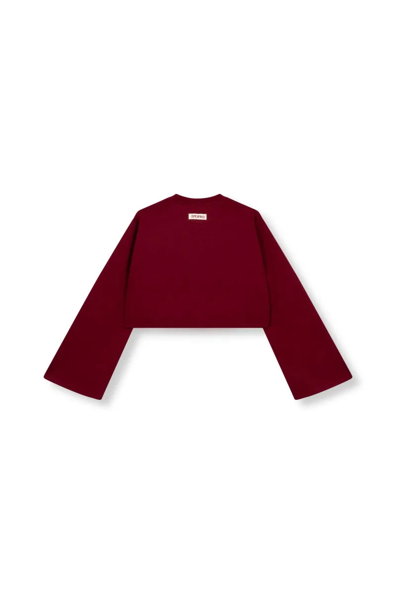 Carina Crop Top van Refined Department, kleur Bordeaux