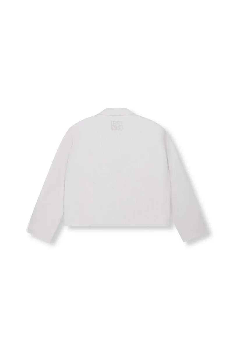 Cropped Blazer Jackie van Refined Department, kleur Creamy White