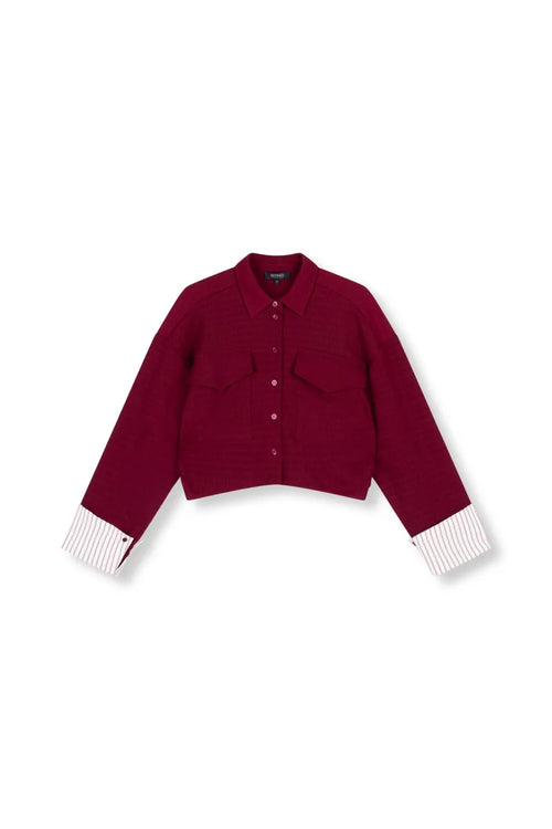 Cropped Blouse Lyloe van Refined Department, kleur Bordeaux