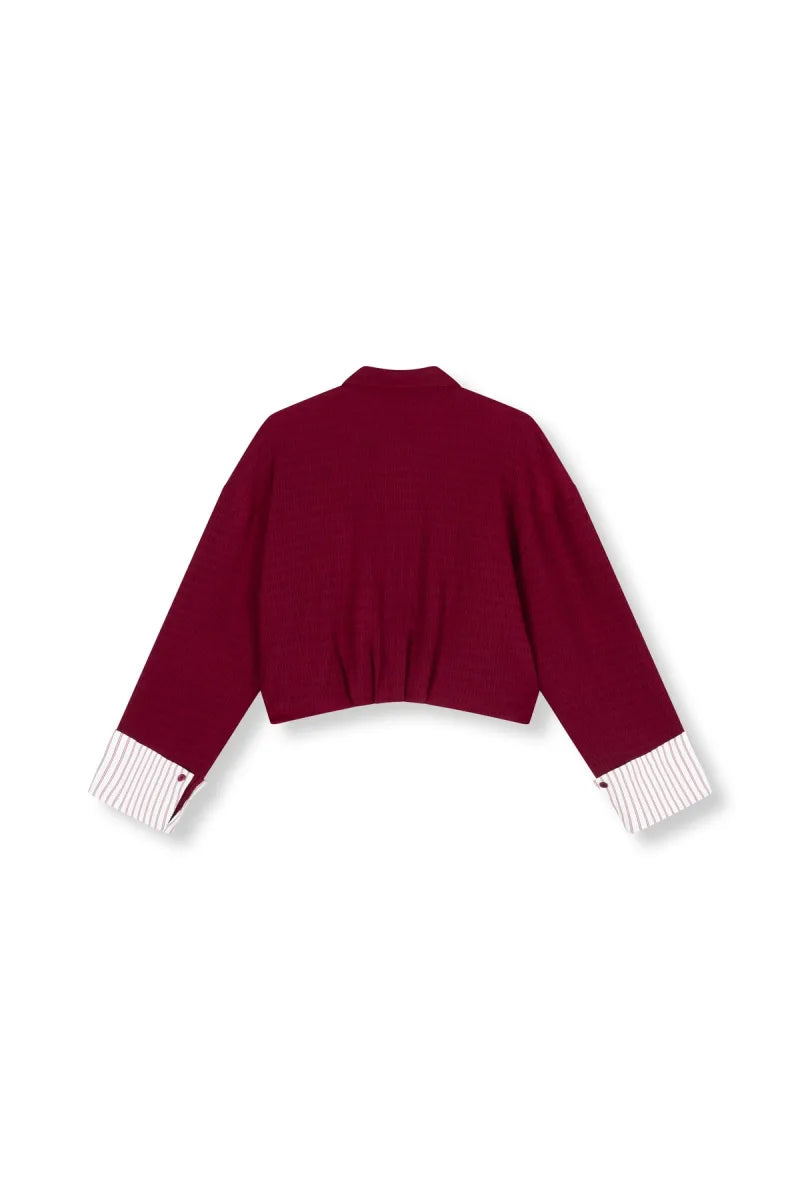 Cropped Blouse Lyloe van Refined Department, kleur Bordeaux