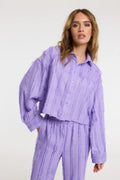 Cropped Blouse Saden van Refined Department, kleur Lilac